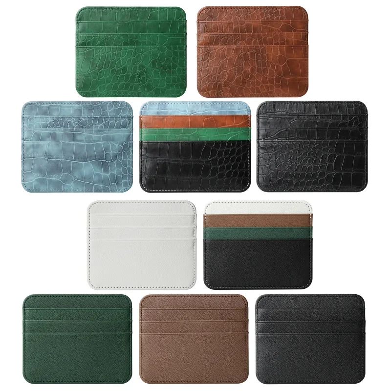

New Slim Pu Leather Men's Coin Money Card Wallet Male Thin Mini ID Business Credit Card Holder Small Cardholder Purse for Women