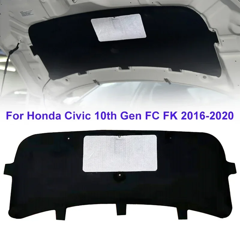 

Передний капот двигателя автомобиля, звукоизоляция, хлопок для Honda Civic 10-го поколения FC FK 2016-2020