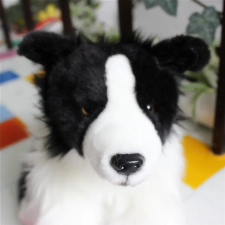 32cm Lifelike Border Collie Plush Toys Soft Puppy Stuffed Animal Dolls Real Life Dog Plush Toys For Kids Christmas Gifts