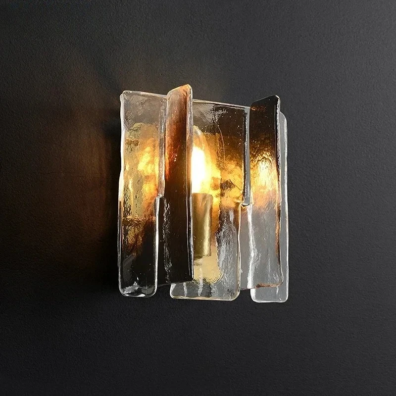 New Model Glass Wall Lamp Background Sofa Bathroom Hotel Minimalist American Style Affordable Luxury Personality Household Goods
