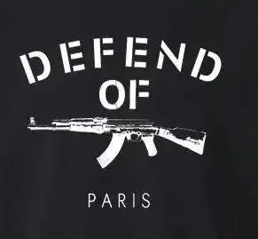 AK-47 Of Defend Paris.funny Slogan of Guns-hoodies for Gun Collectors