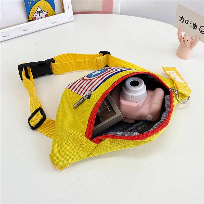 Disney Marvel New Iron Man Spider Man Super Man Children's Waist Bag Fashion Messenger Bag Large Capacity Luxury Boys Chest Bags