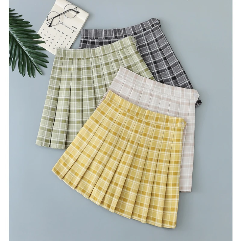 

Pleated Skirt Plaid Women's Summer Clothing 2023 High Waisted A Line Etekler Korean Preppy Style Mini Short Skirts For Girls