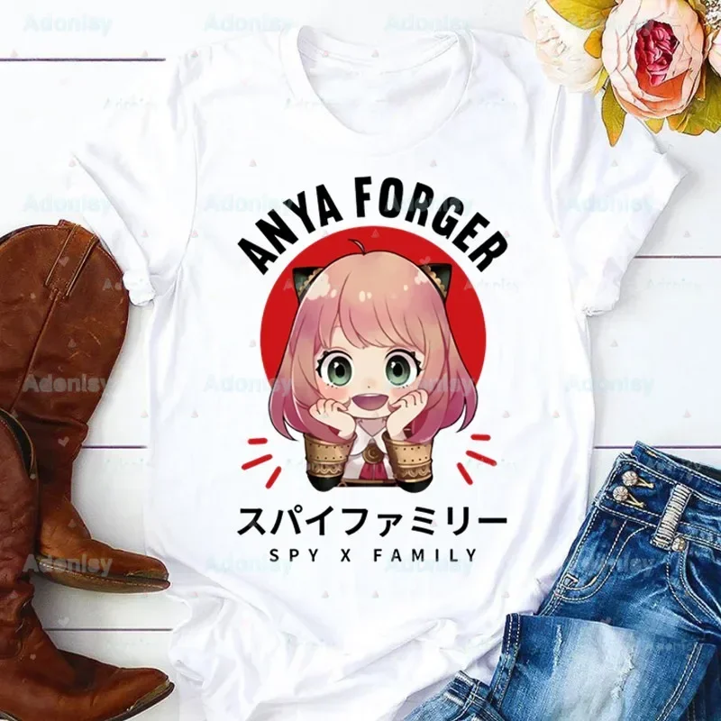 Spy X FAMILY T Shirt Women 90s Yor Anya Anime T-shirt Harajuku Tops Tee Short Sleeve Yor Briar Tshirt Female Yor Forger Tshirts