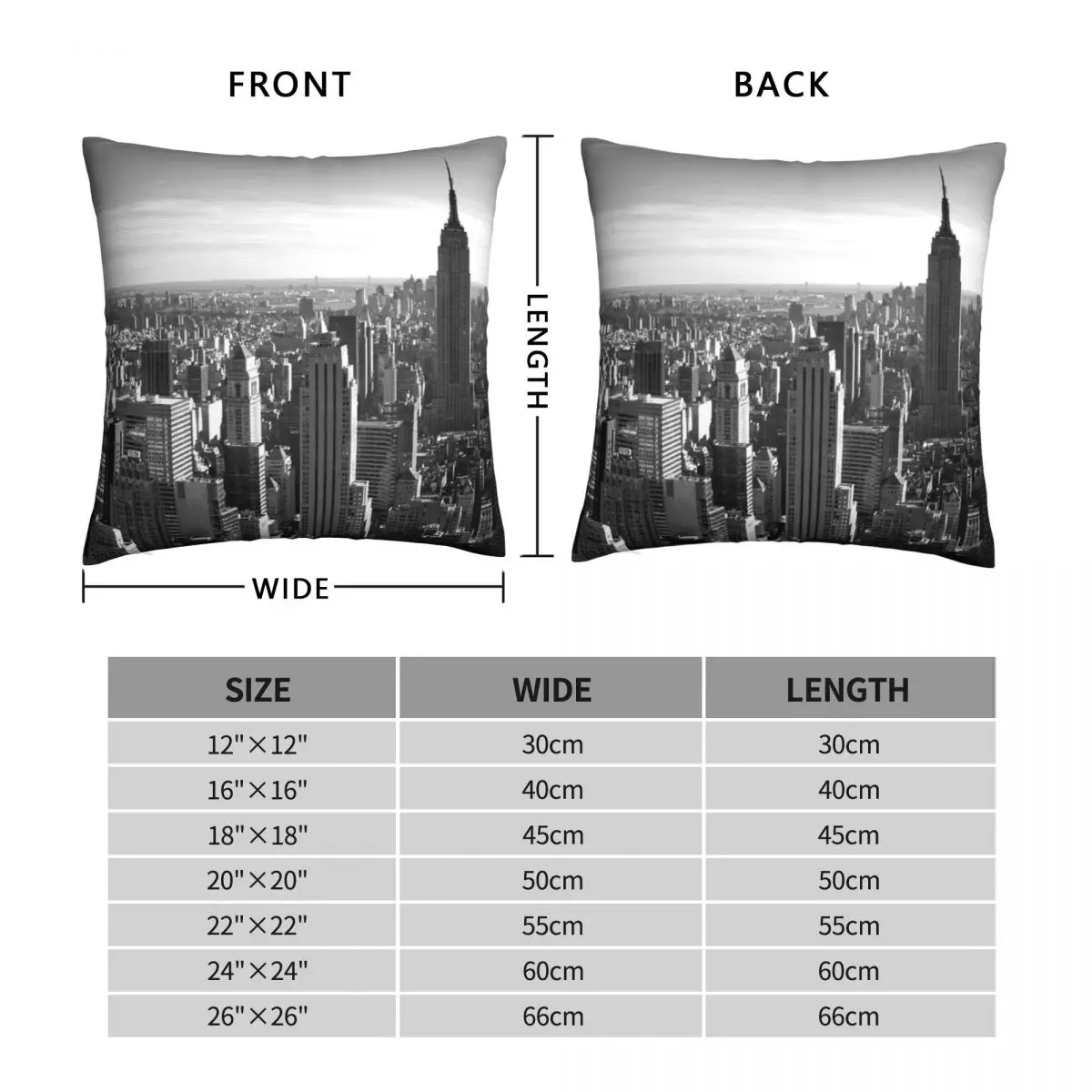 New York New York Pillowcase Polyester Linen Velvet Pattern Zip Decorative Pillow Case Car Cushion Cover 18