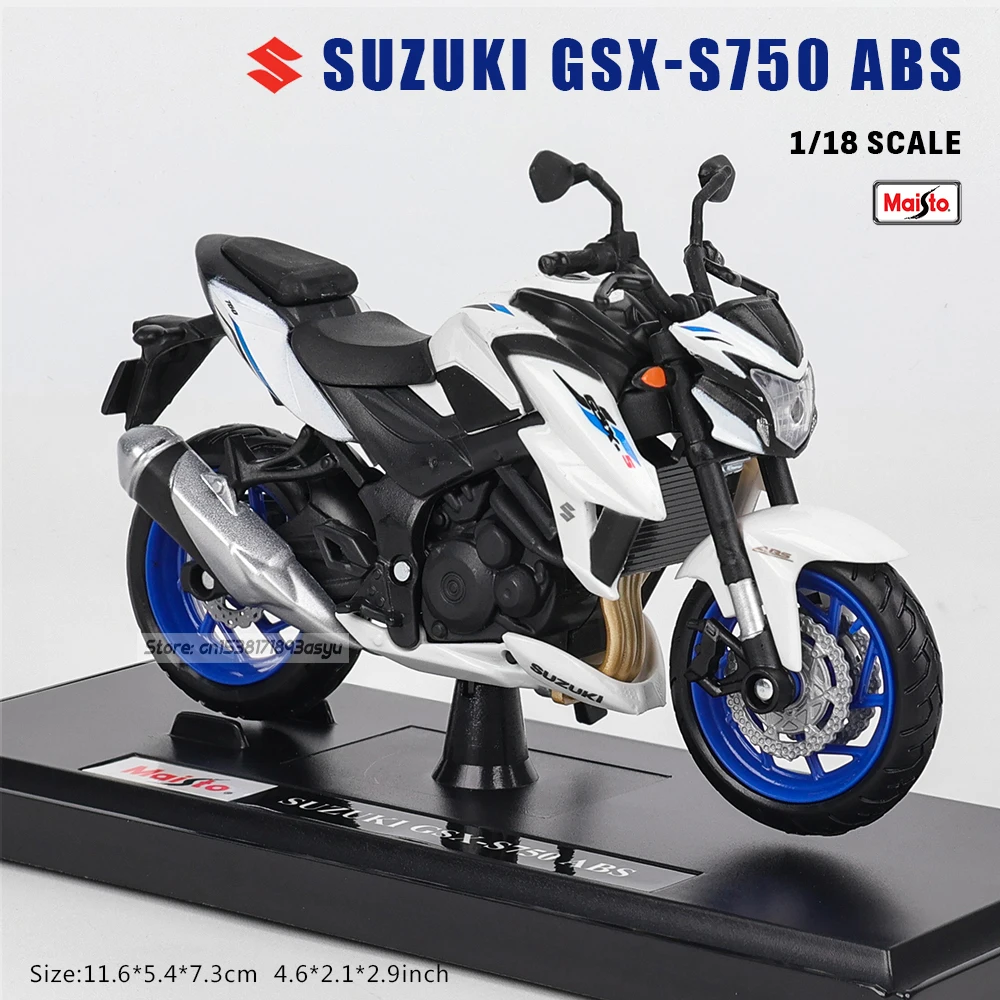 Maisto 1:18 SUZUKI GSX-S750 ABS die-casting motorcycle model alloy collection hobby toy gift off-road motorcycle