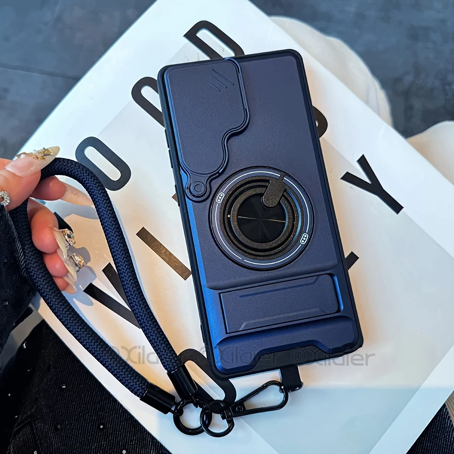 for Samsung Galaxy S26 S24 S23 Ultra S25 Edge FE Multifunctional Phone Case. with Lanyard,  Stand,for Car Mounts. - view 3