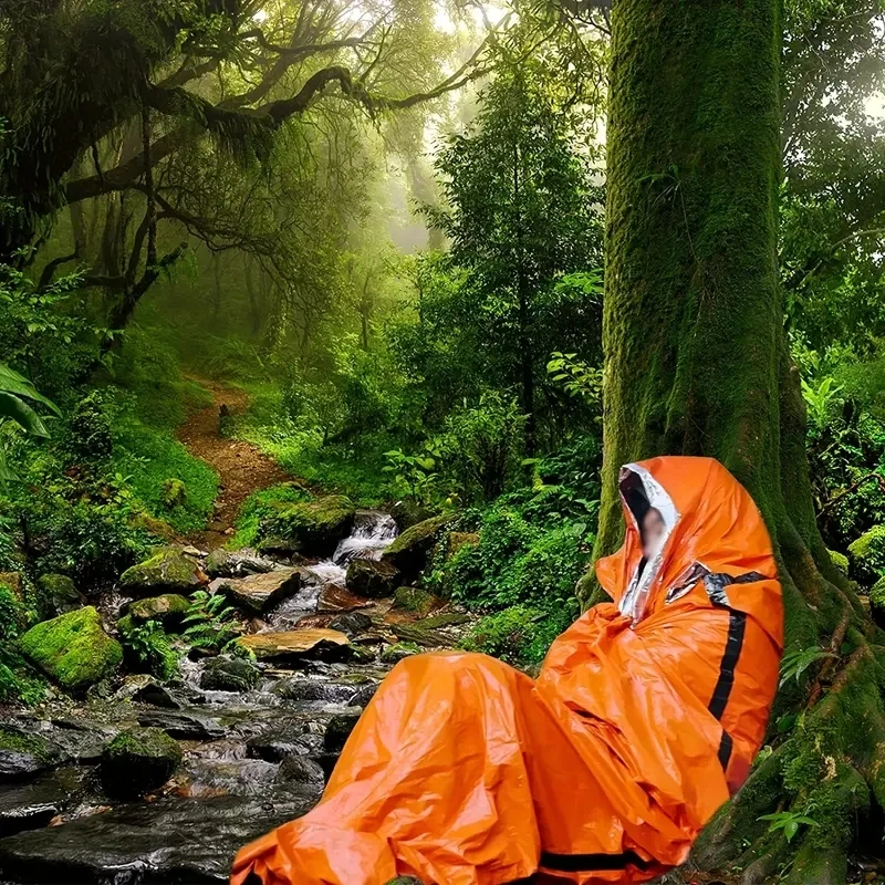 

Emergency survival Sleeping bag Warm Bivy - Used as emergency Bivy bag, survival sleeping bag, Mylar emergency blanket
