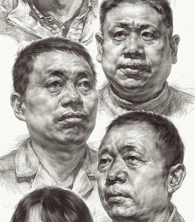 Head Sketch Portrait Season 2 - Detailed Facial Feature Shaping Structure Comparison Book