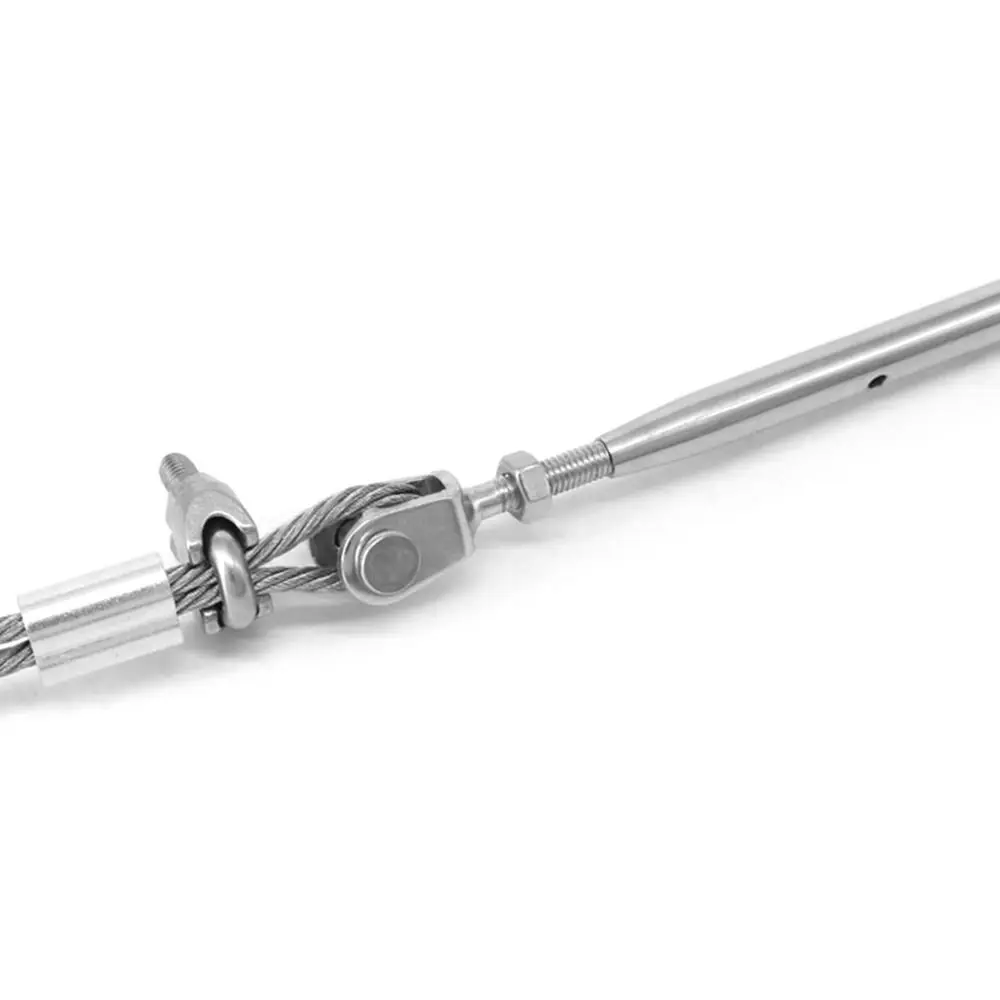 Screw Closed Body Marine Rigging 304 Stainless Steel Length Adjuster Clamp Tensioner Hardware M5-M12 Jaw Turnbuckle Bolt