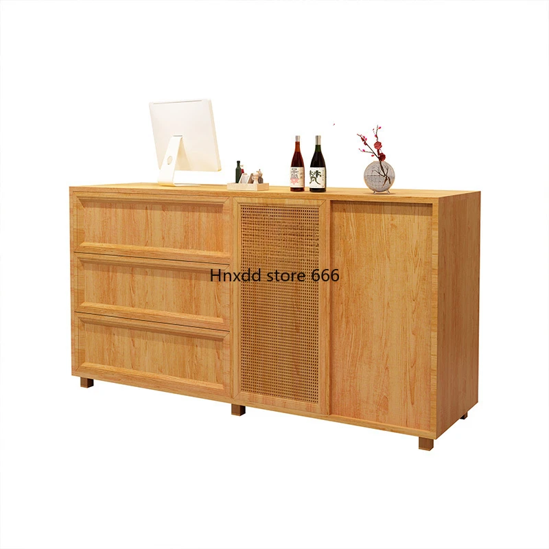 Cashier Bar Cabinet Combination of Miji Style Restaurant Ding Room Noodle Shop  Pavilion of Regimen B & B Front Desk Counter