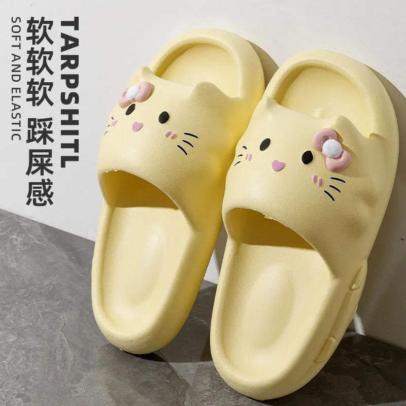 The New Sanrio Hello Kitty Shoe Slippers Fashion Slippers Summer Slippers Cute Cartoon Casual Fashion 1Pretty Girl's Beach Shoes