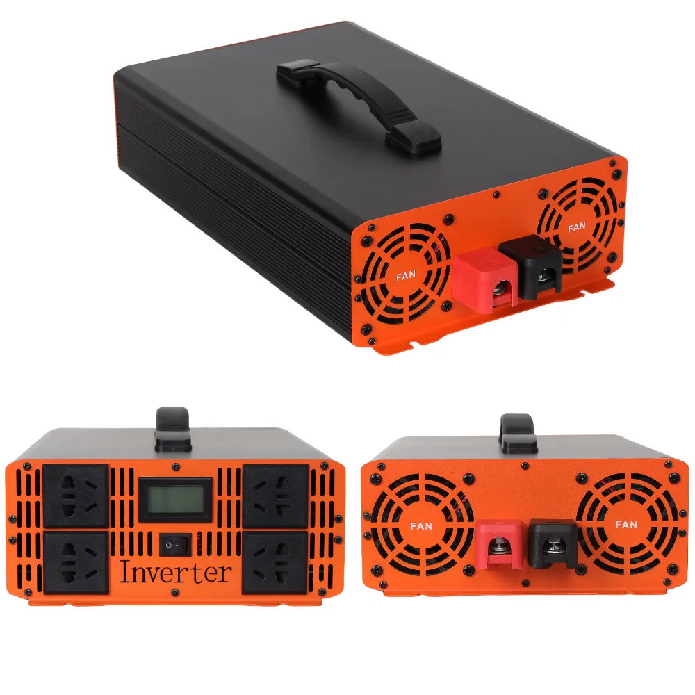 

8000W 6000W Pure Sine Wave Inverter DC12V 24V 24V 48V 60V 72V to AC 220V 240V 110V 60HZ Power Converter Frequency Solar Inverter