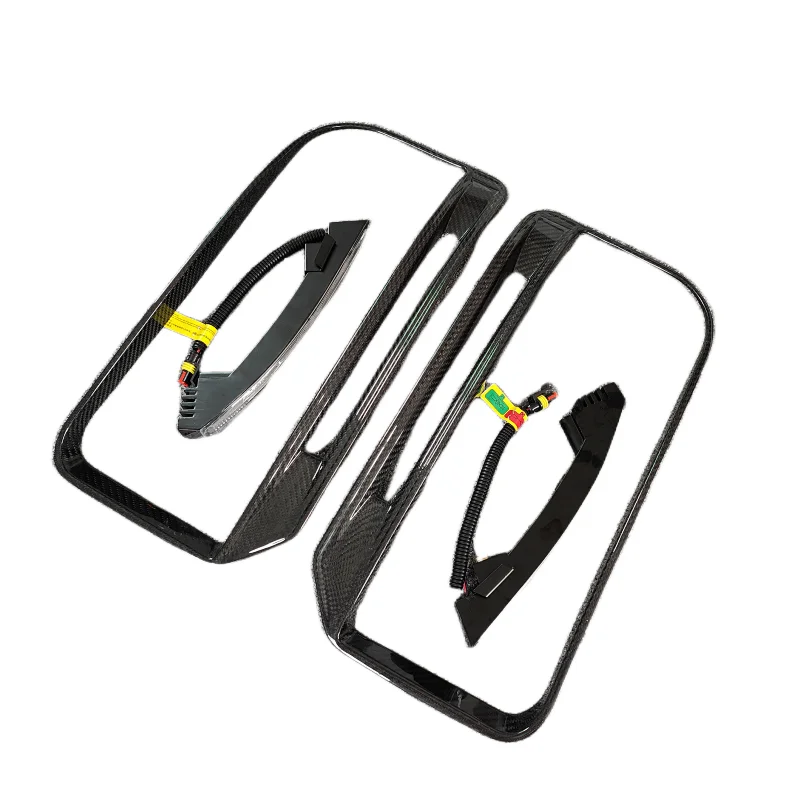 

Dry Carbon Fiber Rocket Style Fog Light Frame Front Bumper Lampshade with LED Body Kit for Benz G-Class W464 W463 G900 Body Kit