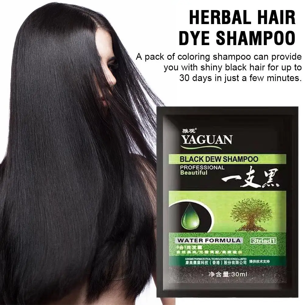 Herbal Hair Coloring Bubble Hair Dye, Xampu, Natureza, Plantas, Condicionador, Sem Danos ao Cabelo, J4M0, 1Pc