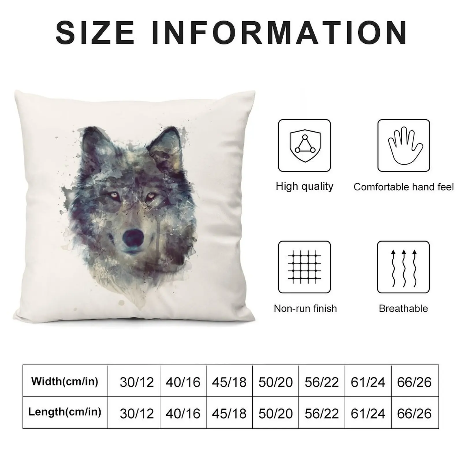 Wolf // Persevere Throw Pillow Luxury Sofa Cushions luxury sofa pillows pillow