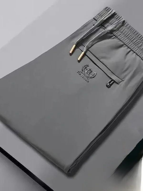 

Men's Summer Thin Loose Casual Pants Workwear Qui Dry Straight Leg Faion Urban Sle mid Waist Long Trousers Basic Mass M...