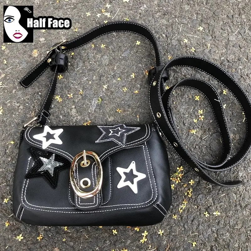 Y2K Spicy Girls Harajuku Women’s Gothic Punk NicheStar One Shoulder Lolita Mini Underarm package Vintage Crossbody Bags Tote