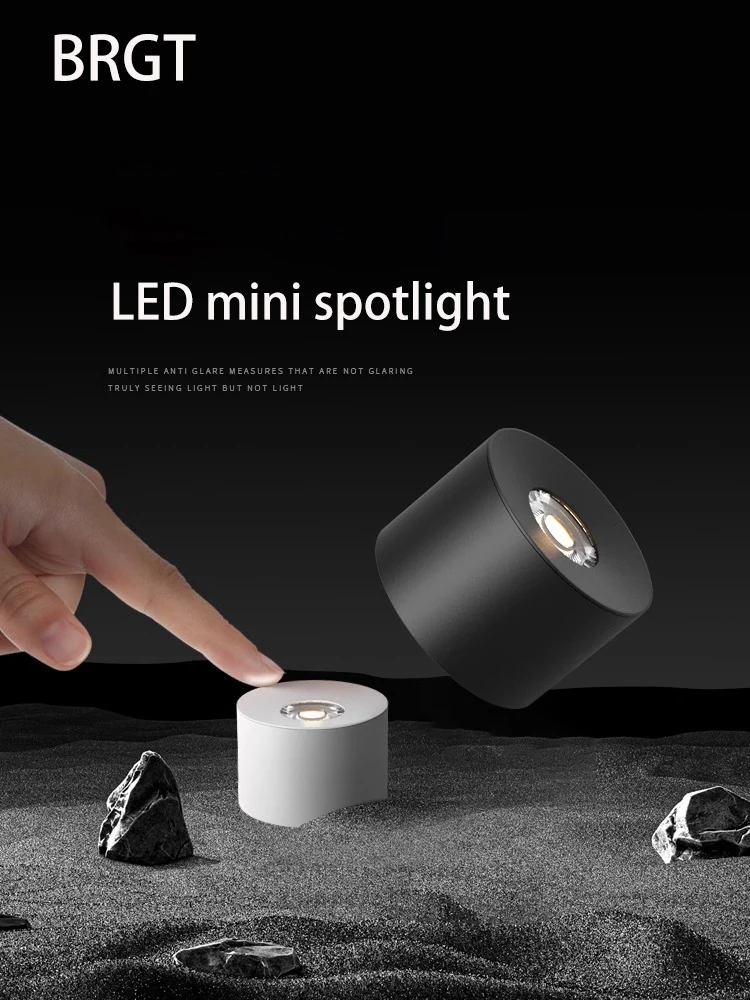 ultra fino led mini spotlight superficie montada spot light lampada anti reflexo do teto gabinete pequeno atmosfera 3w 5w 01