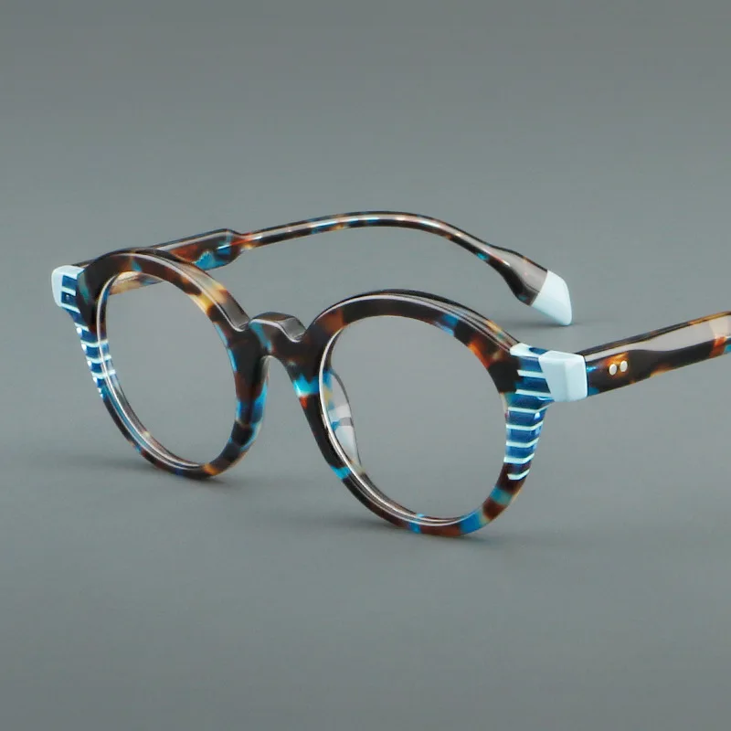 VICKY Simple Fashion Acetate Large Frame Personalized Color Anti-Blue Light Reading Glasses Women Customizable Prescription 1143