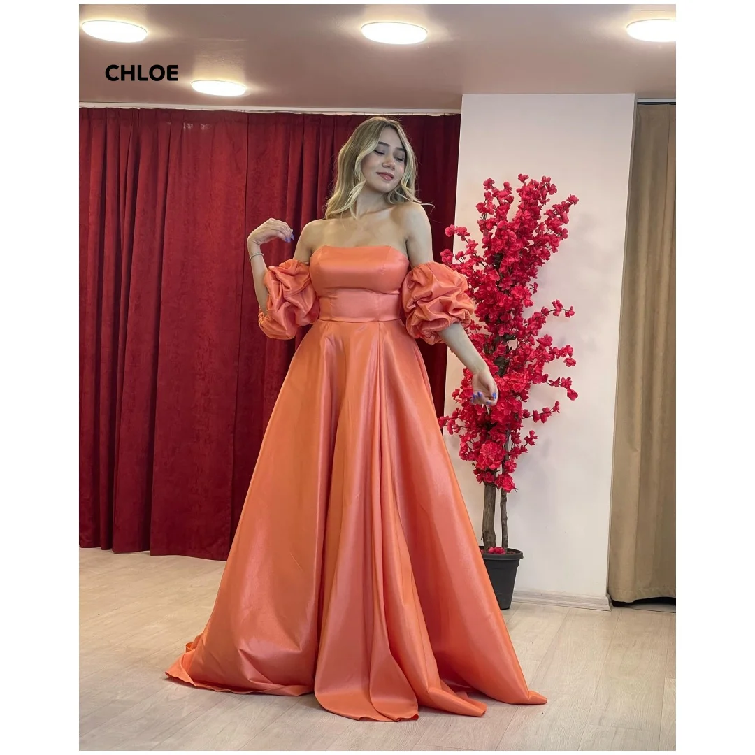 

Line A Evening Dresses Woman Elegant Party Dresses for Women Luxury Women's Evening Dresses Short Sleeves Customized Prom Dress