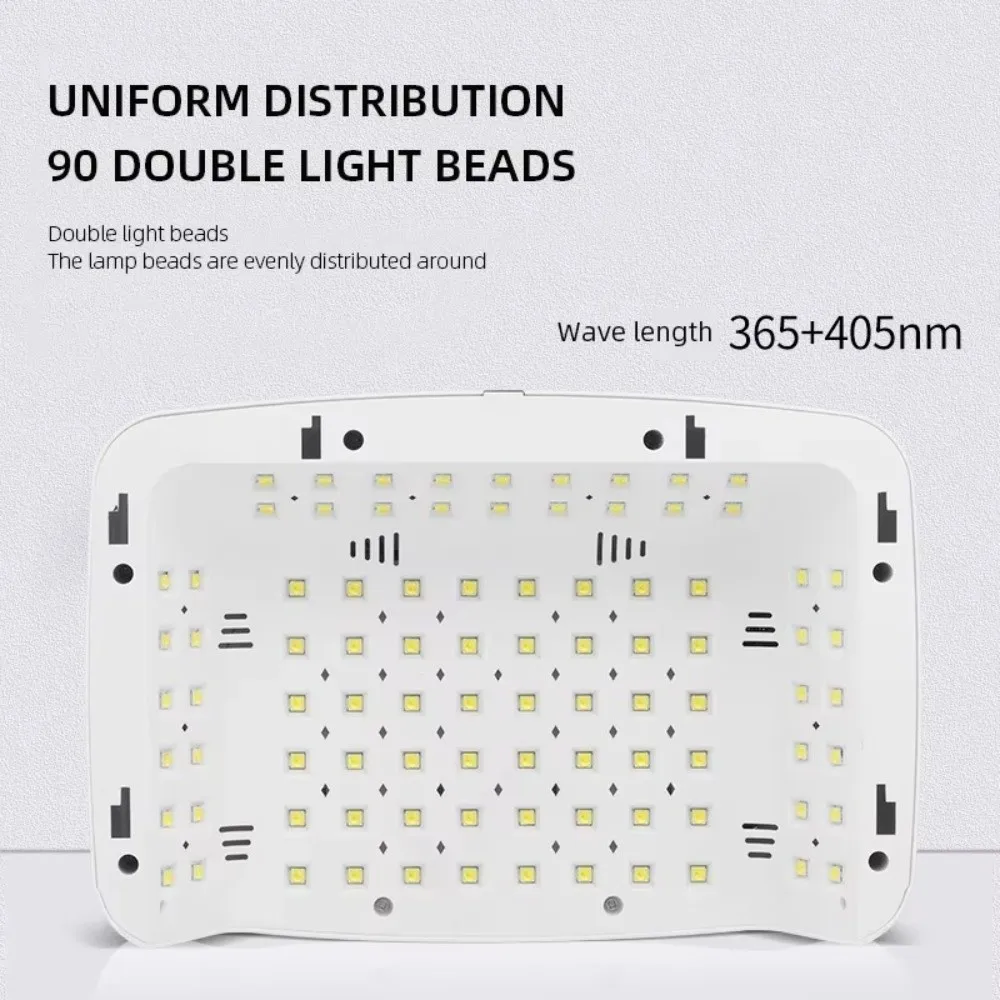 New 90LEDs LED Nail Lamp Multifunctional Nail Art Machine Hand Pillow Light Portable UV Curing Lamps for Manicure Salon