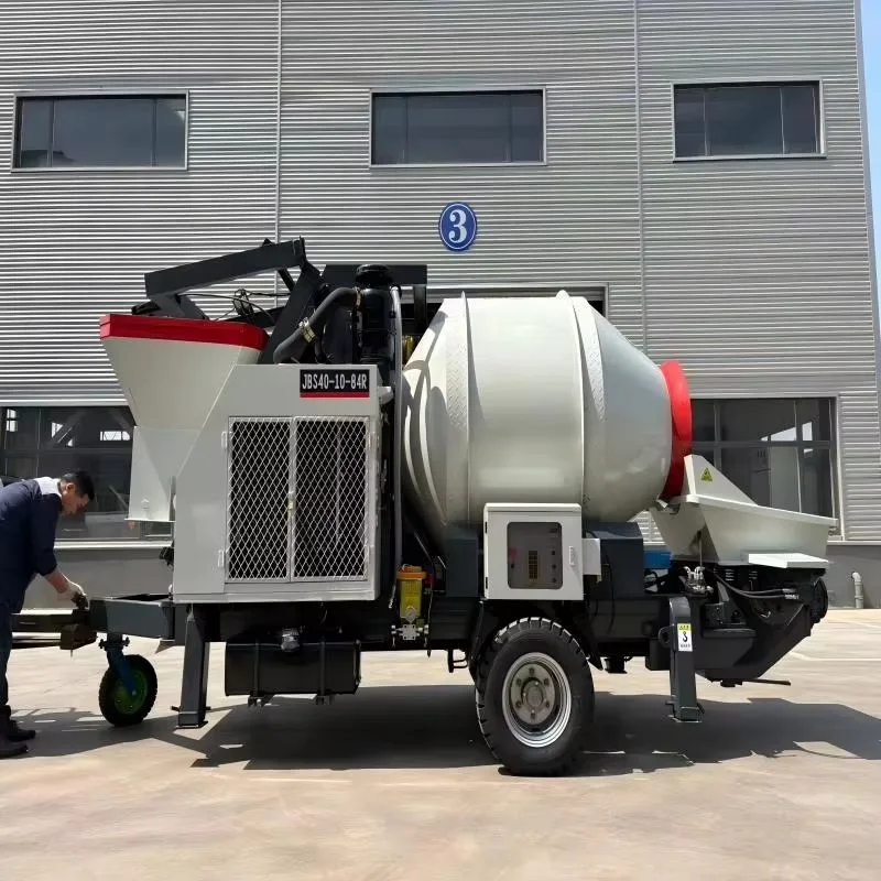 Customized Diesel Engine Concrete Mixing And Conveying Pumping 40m/Hr High Efficiency Concrete Mixer Pump