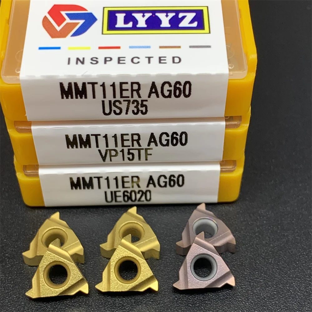 Твердосплавные пластины MMT11IR AG60 VP15TF UE6020 US735, Резьбонарезной инструмент MMT11ER AG60 VP15TF UE6020 US735 MMT11ER AG55
