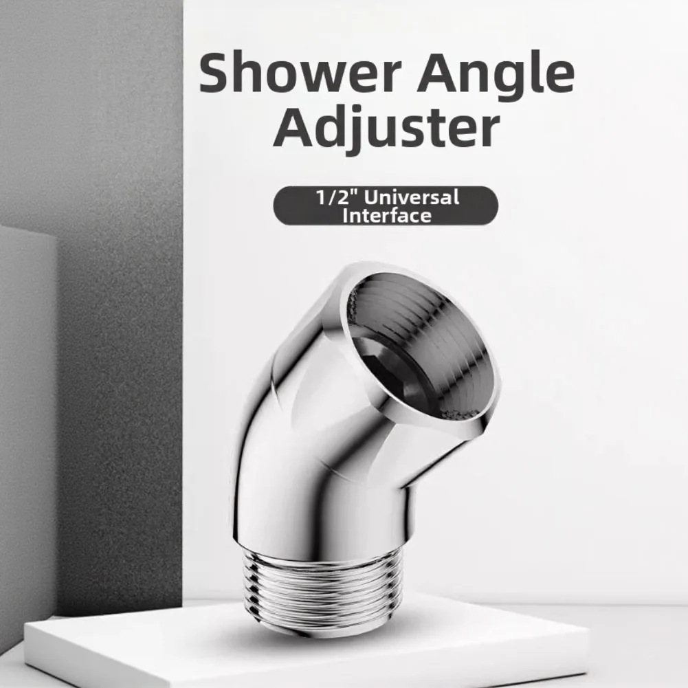 1pc Shower Rotary Corner Connector 135° Shower Head Elbow Adapter For Wall-mounted Shower Replacement Handheld Shower Head