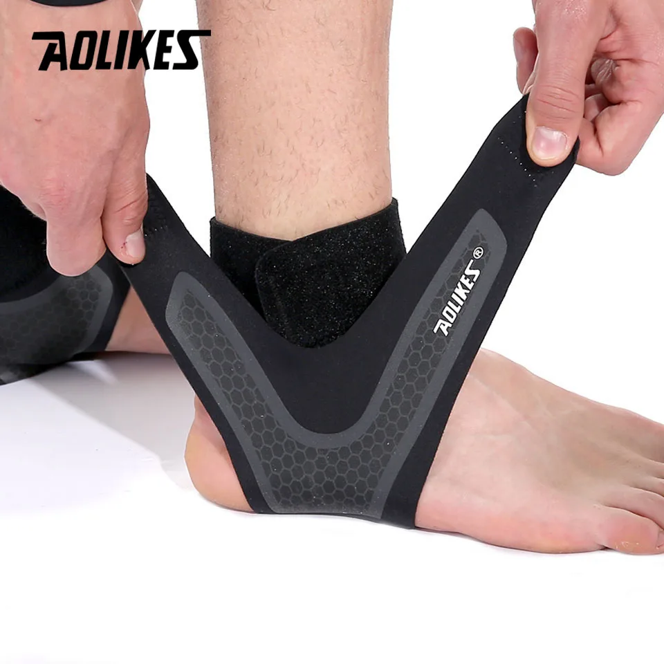 AOLIKES 1PCS New Elastic Ankle Support Adjustable Breathable Ankle Brace for Sports Protection Sprains Injury Heel Wrap Sleeve