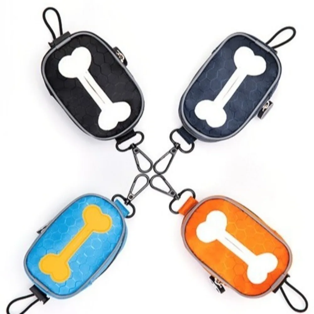 Portable Dog Poop Bag Zipper Pets Supplies Garbage Bag Holder Outdoor Cleaning with Keyring Waste Bag Dispenser for Puppy Cat