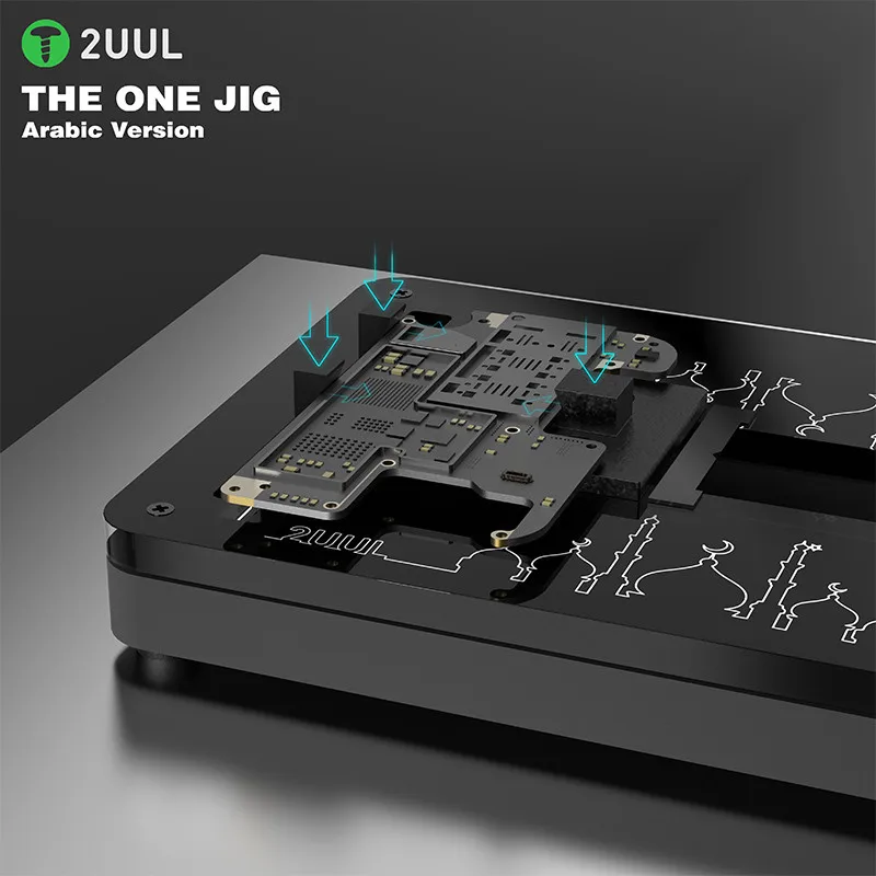 2UUL BH08 THE ONE JIG 휴대폰 PCB 보드 마더보드, CPU IC 칩 수리 고정장치, 아랍어 버전 클램핑 키트 완제품