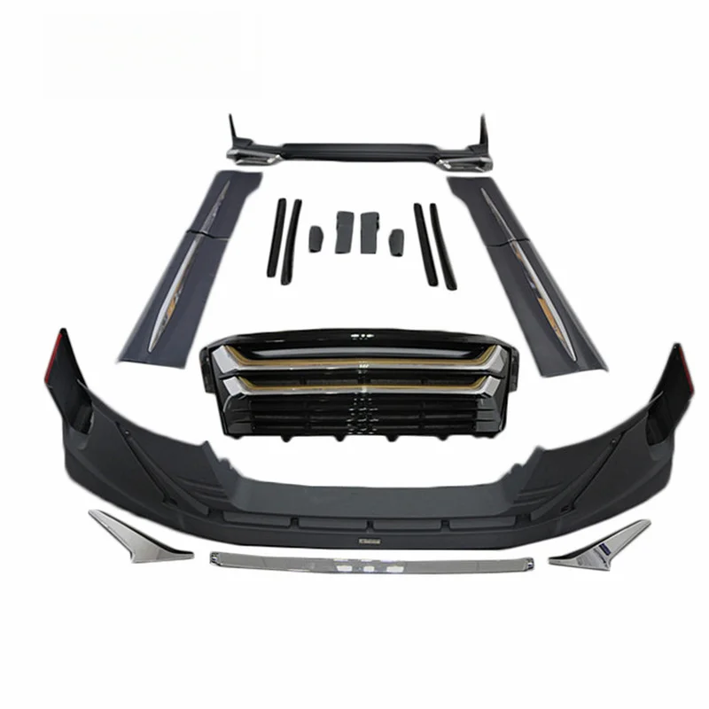High Quality Plastic Material Body Kit Fit Alphard Facelift Front Lip Rear Diffuser Side Skirts Grille Auto Exterior Modificatio