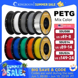 KINGROON PETG 3D Printer Filament 1.75mm 5KG 10KG Mix Color 3D Printing Material 1kg/roll petg Plastic For FDM 3dprinter