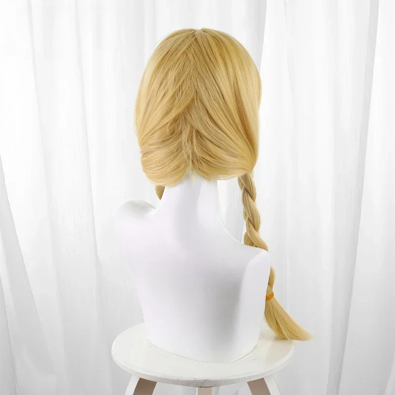 Game Identity V Cosplay Toy Merchant Anne Lester Wig Halloween Play Party Stage High Quality Yellow Braid Hair Costume Props