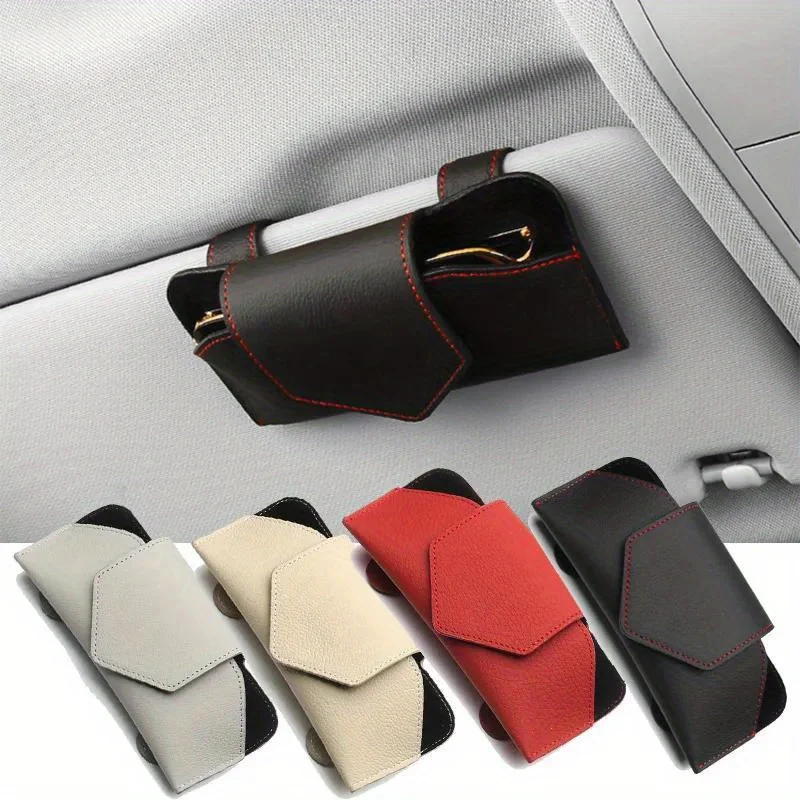 Auto Brillenetui Auto Sonnenblende Brillenhalter Sonnenbrille Clip Karte Tickethalter Multifunktions-Aufbewahrung von Automobilzubehör