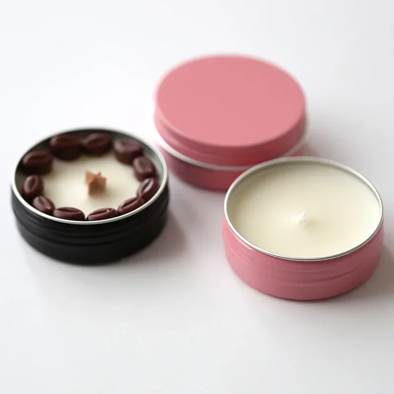 50Pcs 5/10/15/30g Aluminum Tin Jars Empty Candle Pot Lip Balm Cosmetic Container Pink Metal Spice Jar Skincare Refillable Bottle