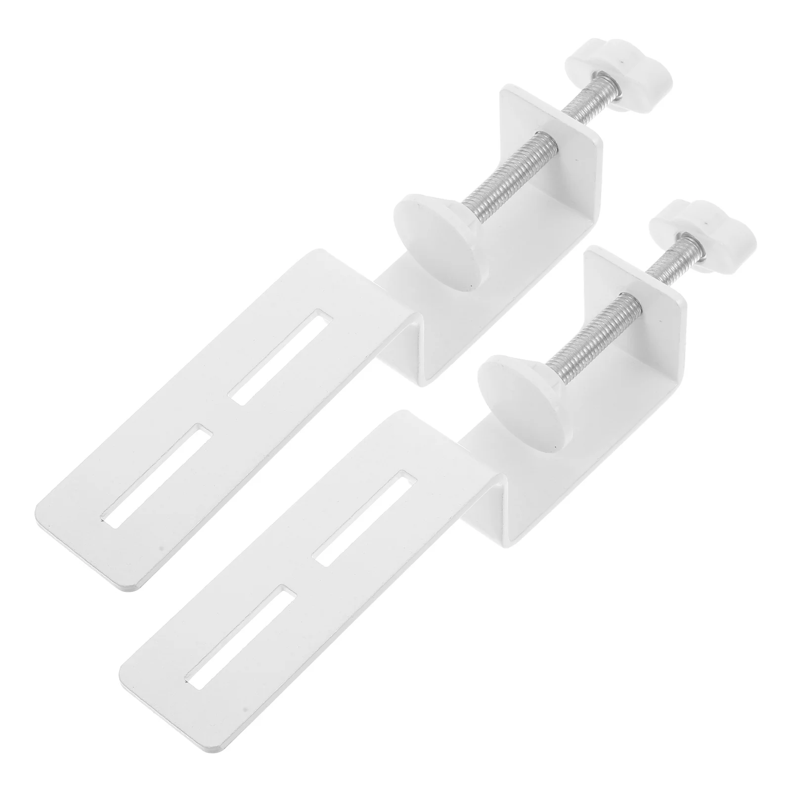 

2pcs Metal Painted Bracket Heavy Duty Desk Clamp Carbon Steel Wide Bag Hook CShape Table Clips Pegboard Storage Accessories