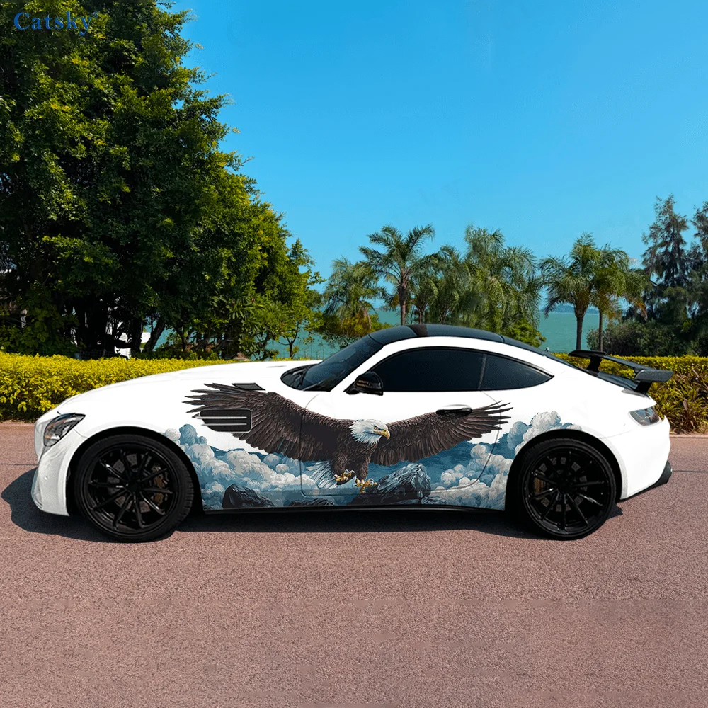 

Виниловая наклейка Eagle Flying in Sky для автомобиля, самоклеящаяся наклейка из ПВХ, подходит для грузовиков, внедорожников, украшения, автоаксессуары, подарок