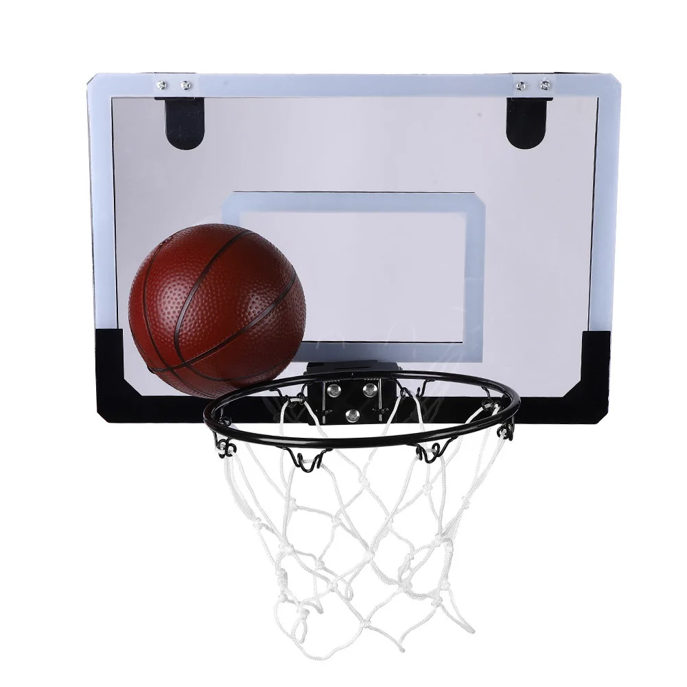 Indoor Mini Basketball System Backboard Hoop Kit Door Wall Mounted Kids Toy Set