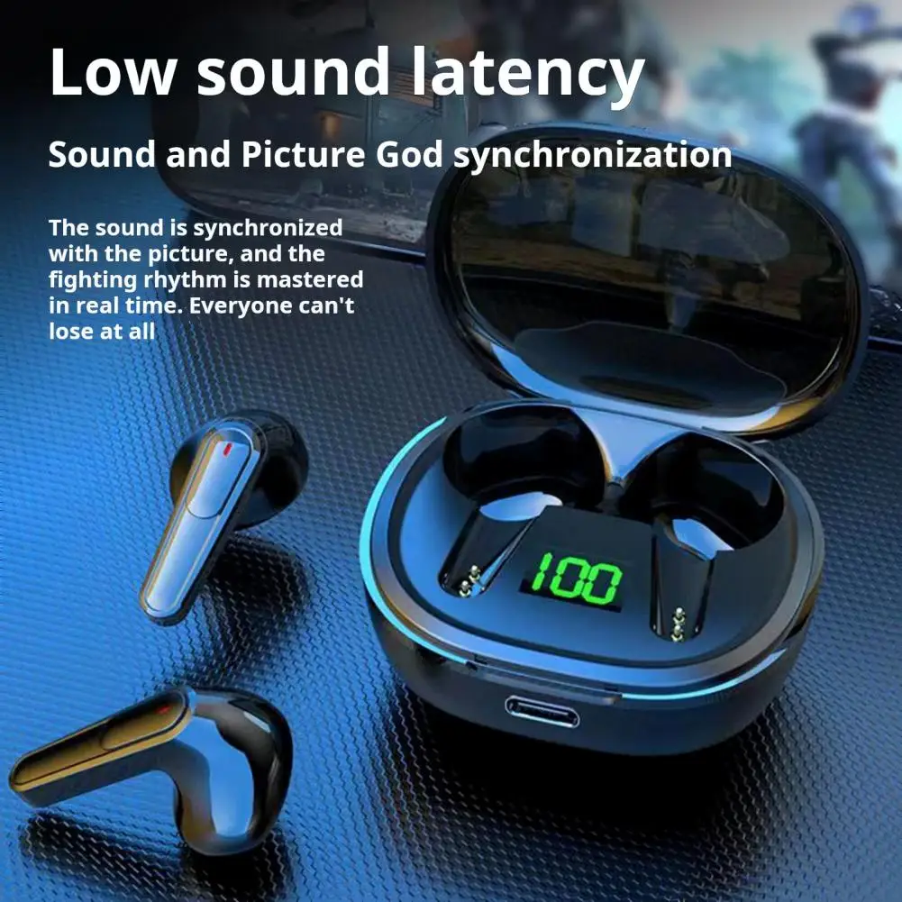 Bluetooth-compatible Earbuds with Wireless Charging Case Digital Display Touch Control Waterproof Stereo Sound Wireless Earphone