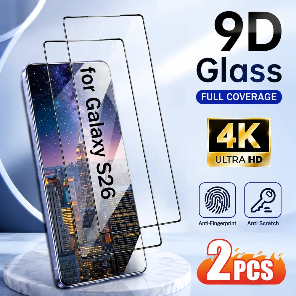 2PCS Tempered Glass For Samsung Galaxy S26 Ultra S26+ S26 S26 FE Screen Protector For Samsung Galaxy S25 Ultra S25+ S25 S25 Edge