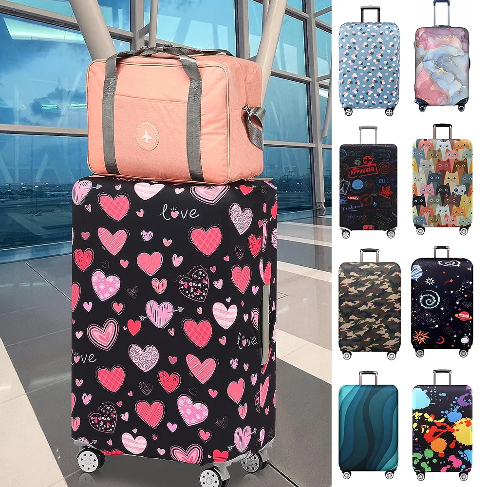 Luggage Protector Covers Travel Suitcase Protective Cover for 18-32 Inch Elastic Dust Covers Travel Accessories Luggage Supplies