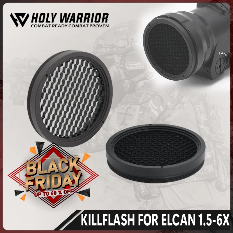 Holy Warrior Aluminum Material CNC TECH Killflash Anti-Reflection Device for Elcan 1.5x/6x Optical Sight