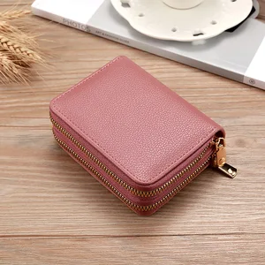 Multifunktionaler Akkordeon -Kartenbeutel mit Doppelkapazität Doppel Reißverschluss für Frauen, elegant und einfach mit weiblicher Doppelschicht Reißverschluss 6 Hauptvertragsvertrag - №2
