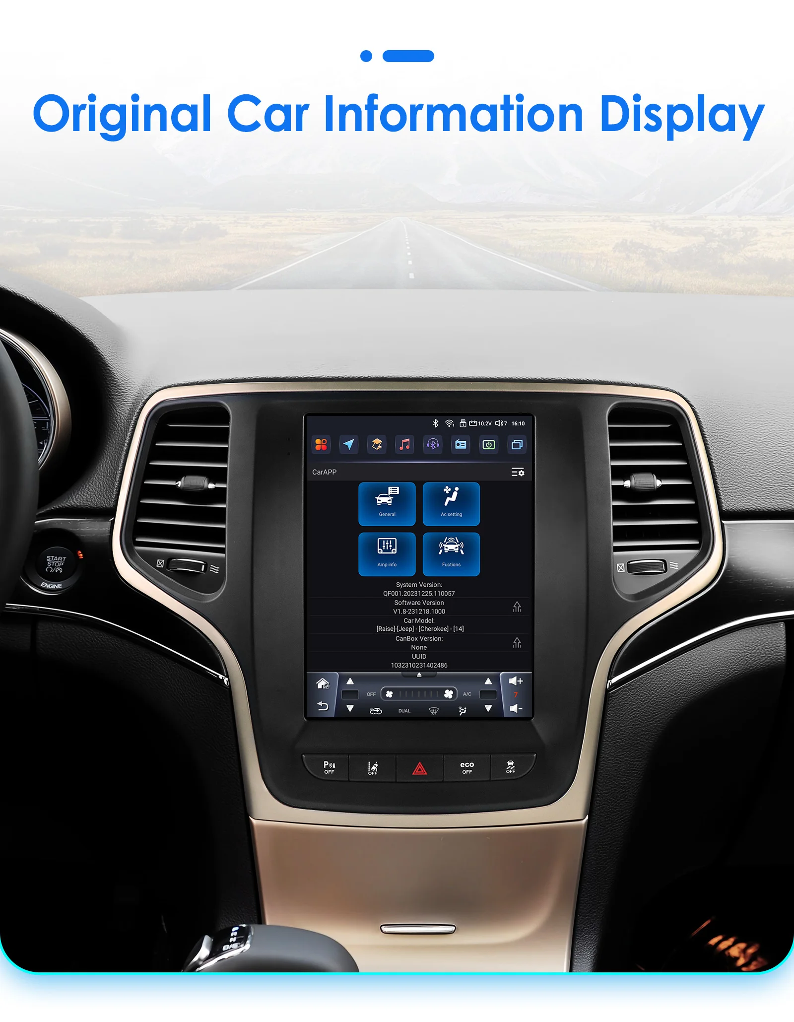 Hizpo 9,7-Zoll-Android-Auto-Multimedia-Player für Jeep Grand Cherokee 2014 - 2022 Carplay Navigation GPS 4G WIFI Stereo Radio BT – Detail 39