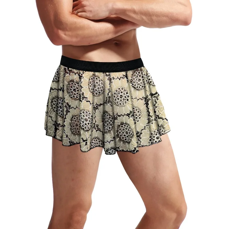 Unisex Pleated Mini Skirt with Elastic Waist