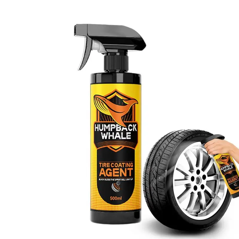 

Tire Shine Spray 500ml Tire Dressing Cleaner Coating Agent Restoration Kit Versatile Car Detailing Agent Protective Wheels Shine