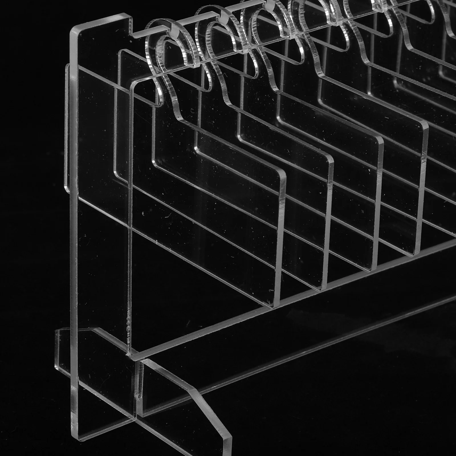 2세트 투명 아크릴 네일 아트 디스플레이 보드 투명 네일 색상 샘플 홀더 공간 효율적인 살롱 랙 오거나이저