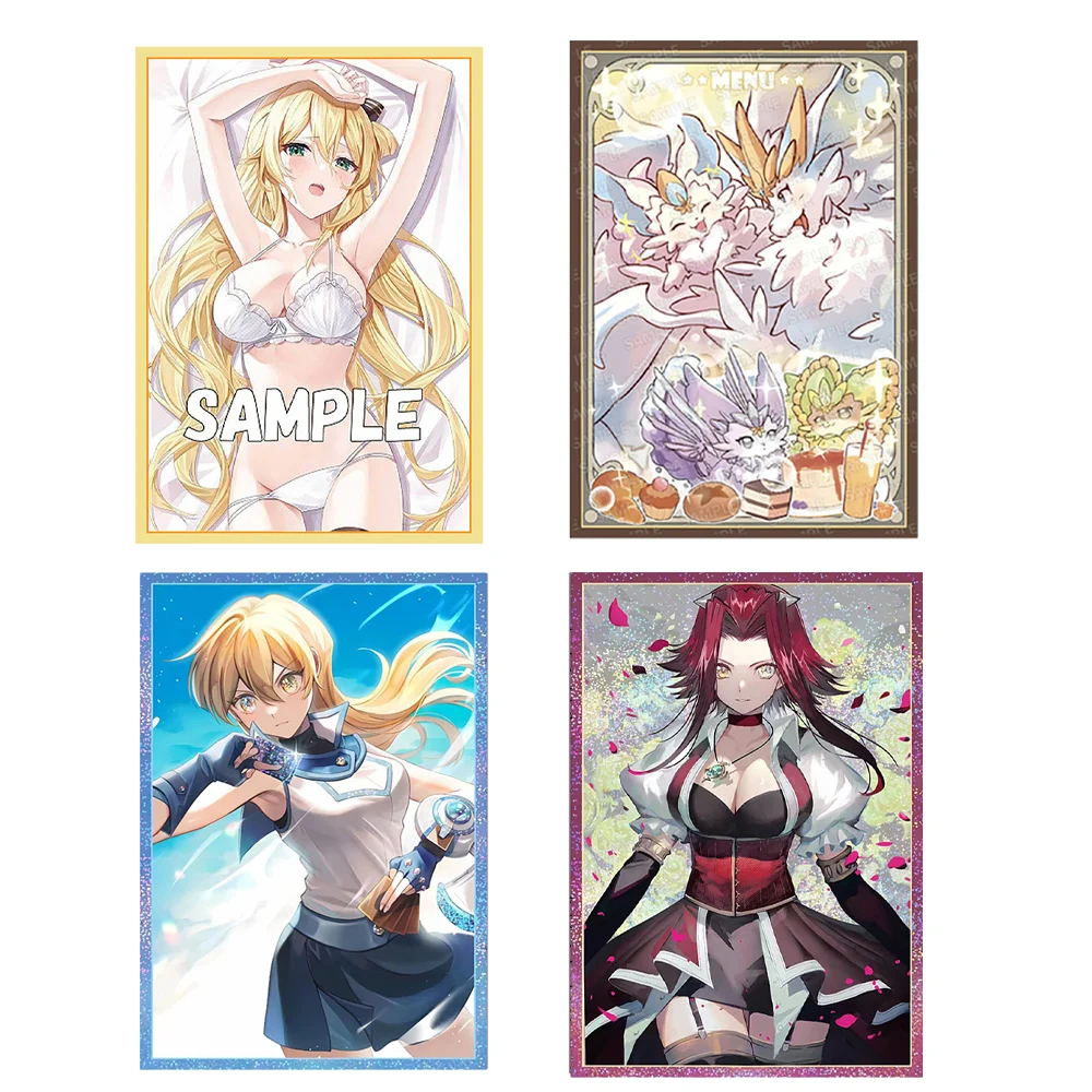 50PCS 63 X 90mm Shattered Flash Anime Card Sleeves Board Game Trading Card Protector for YGO Playing Card Cover for Photocard